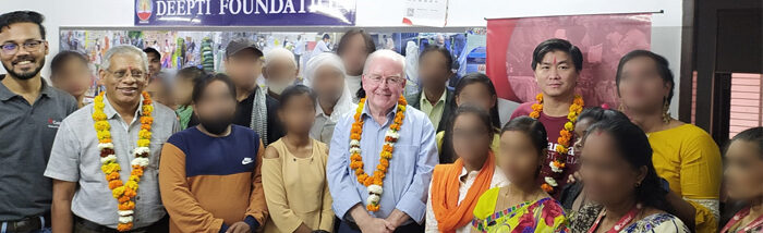 Caritas Australia’s team interacted with HIV-positive and afflicted families in Delhi
