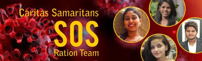 Caritas Samaritans engaged with the SOS ration team by Delhi Government