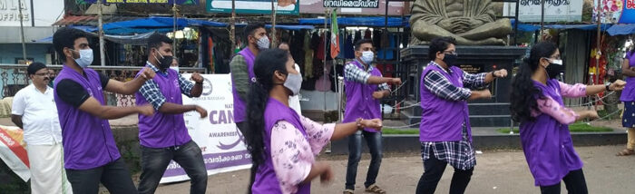 Social Work Trainees: Dancing on the street for a cancer-free world