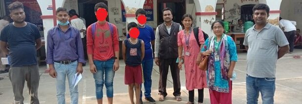 Reunion with family after three years