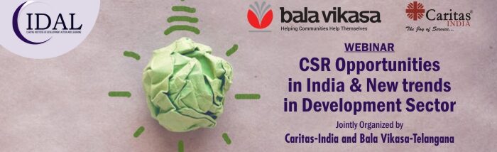CSR Opportunities in India & New trends in Development Sector