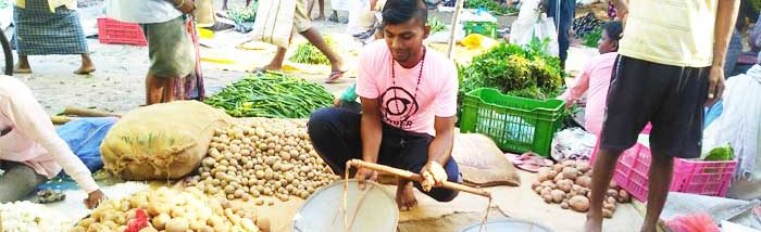 Jobless migrants switched to selling vegetables for self-reliance