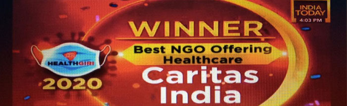 Caritas India received Healthgiri Award 2020 for Best NGO for Healthcare Services