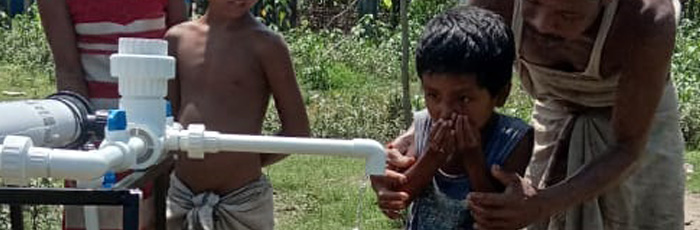 Caritas India installed water filers in 10 most flood-affected villages of Assam