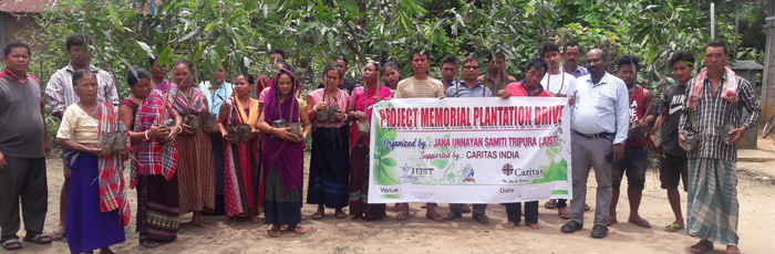 300 Fruit Trees planted during Project Memorial Drive in Tripura