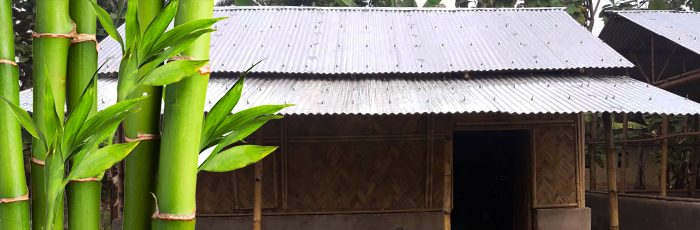 A bamboo house can last for a lifetime