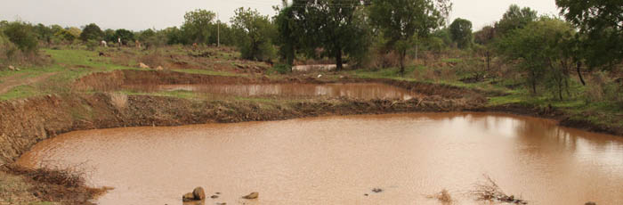 Water starved villagers restored their dried pond