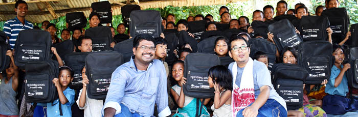 Evening school for flood affected children