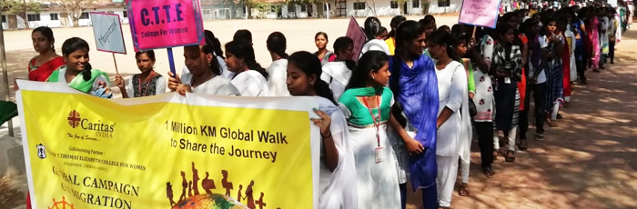 College Students contribute their bit in Caritas Global Solidarity Walk